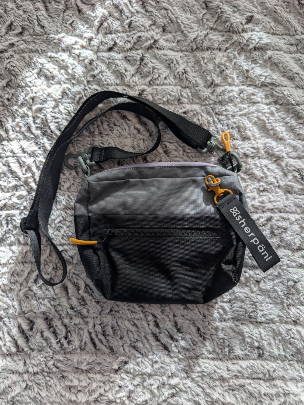 Sherpani Two-Tone Black & Gray Crossbody Bag